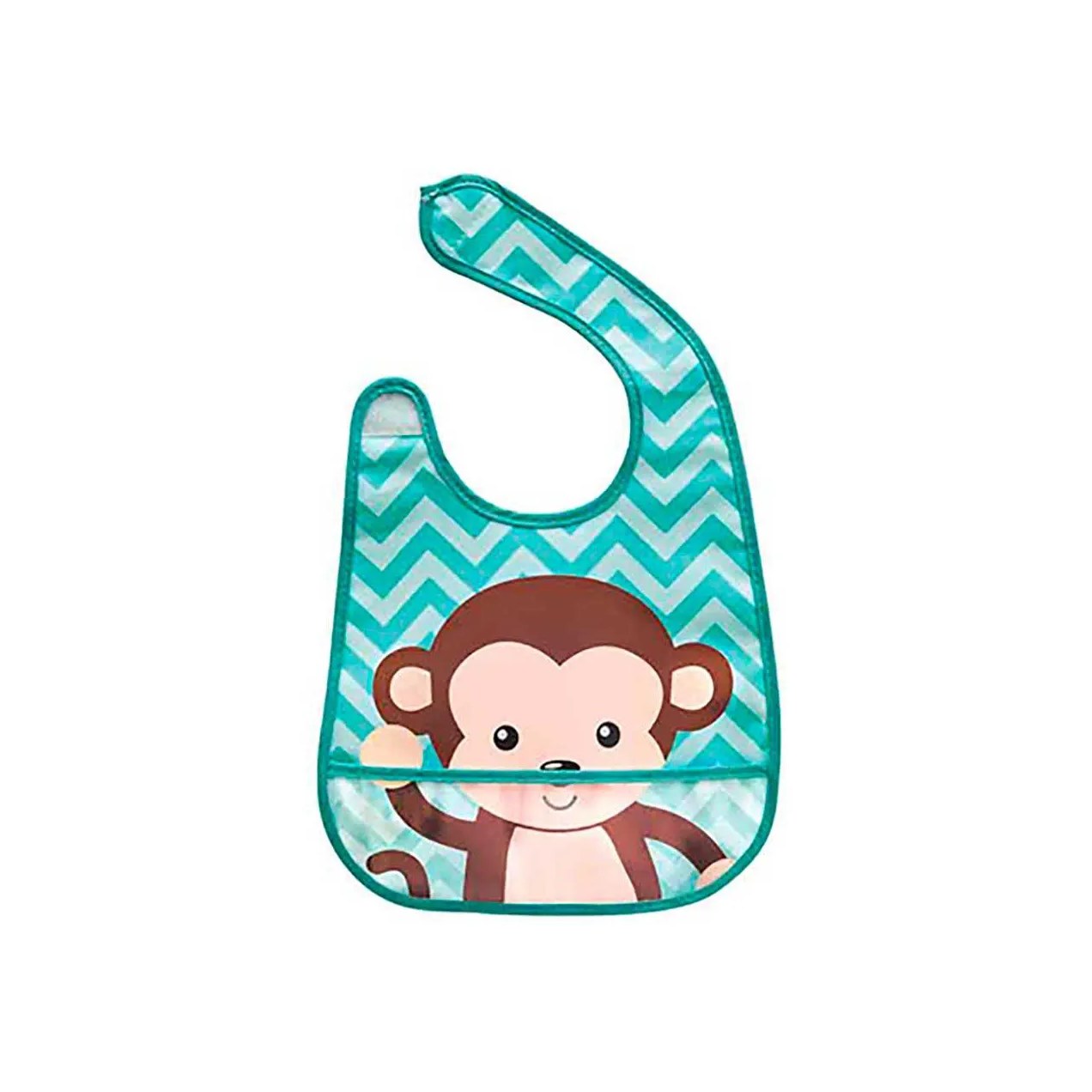 Babador com Bolso Buba Baby Macaco 1 unidade