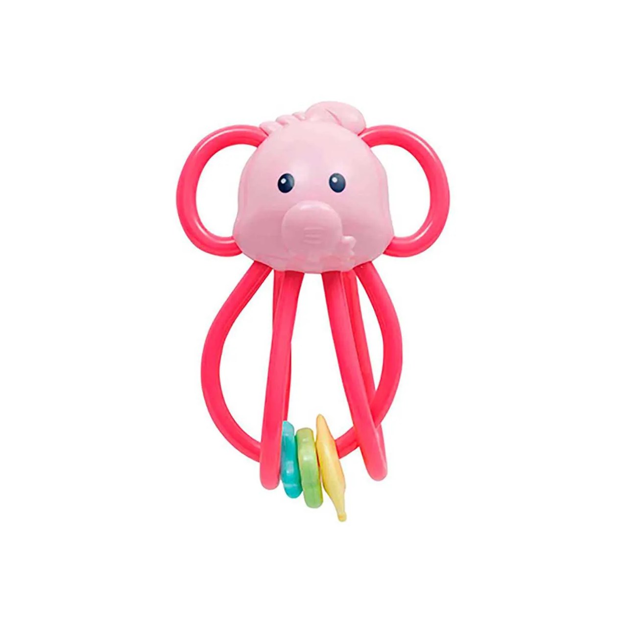 Chocalho Buba Baby Elefantinho Divertido Rosa com 1 unidade