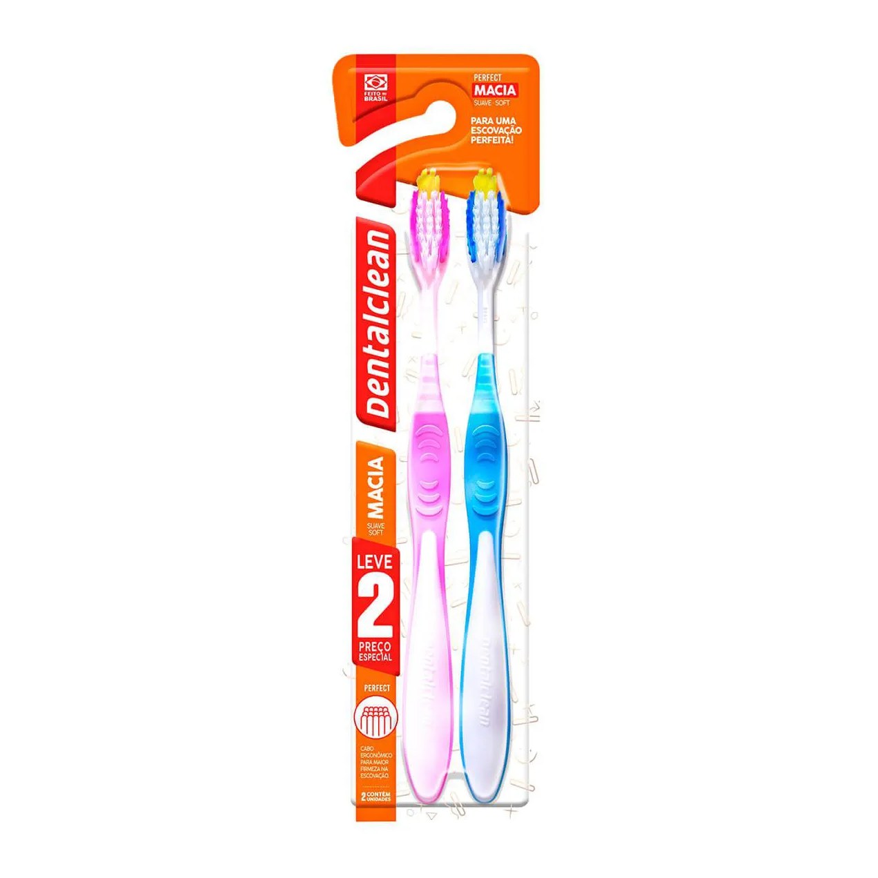 Kit Escova de Dente Dentalclean Perfect 2 unidades