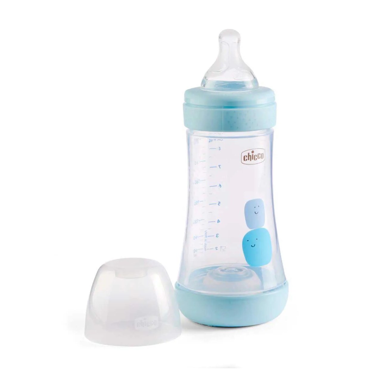 Mamadeira Chicco Perfect 5 Fluxo Médio 2m+ Azul 240ml - 1 unidade