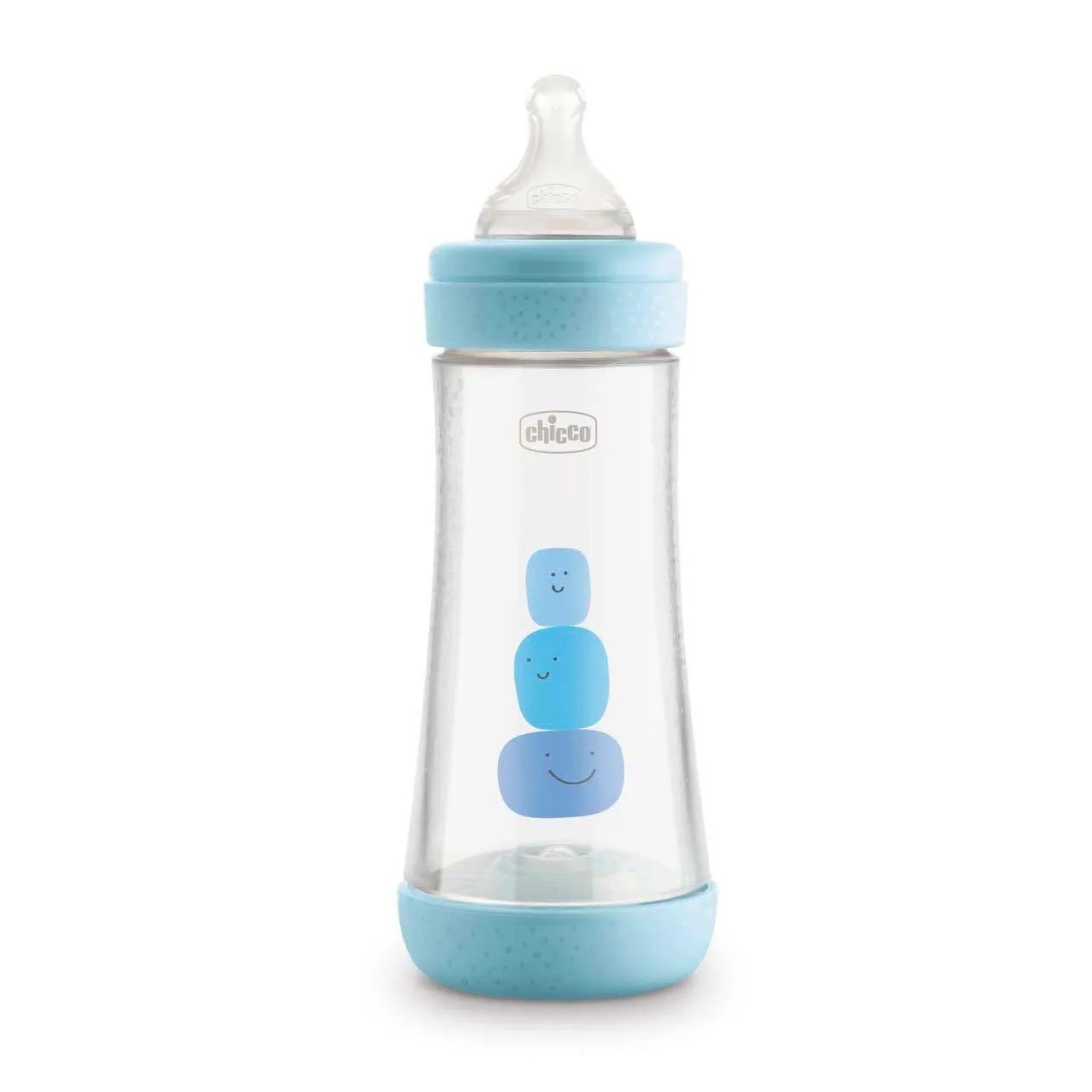 Mamadeira Chicco Perfect 5 Fluxo Rápido 4m+ Azul 300ml - 1 unidade
