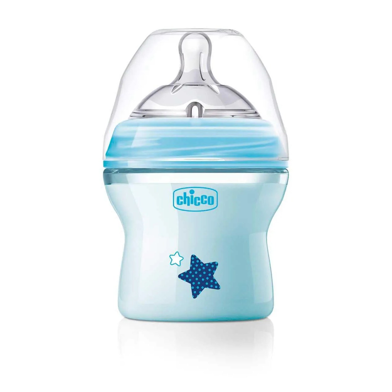 Mamadeira Chicco Natural Feeling Color 0m+ Azul 150ml - 1 unidade