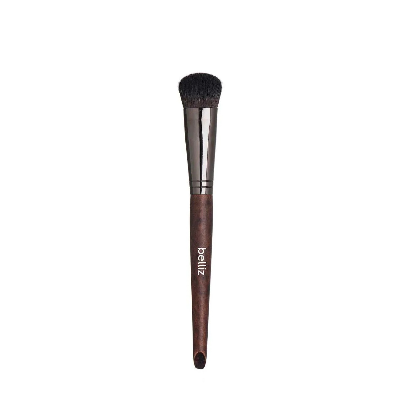 Pincel para Maquiagem Belliz Wood Iluminador e Contorno com 1 Unidade