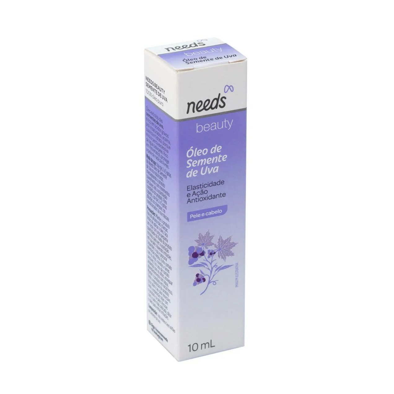 Óleo de Semente de Uva Needs Beauty Pele e Cabelo 10ml