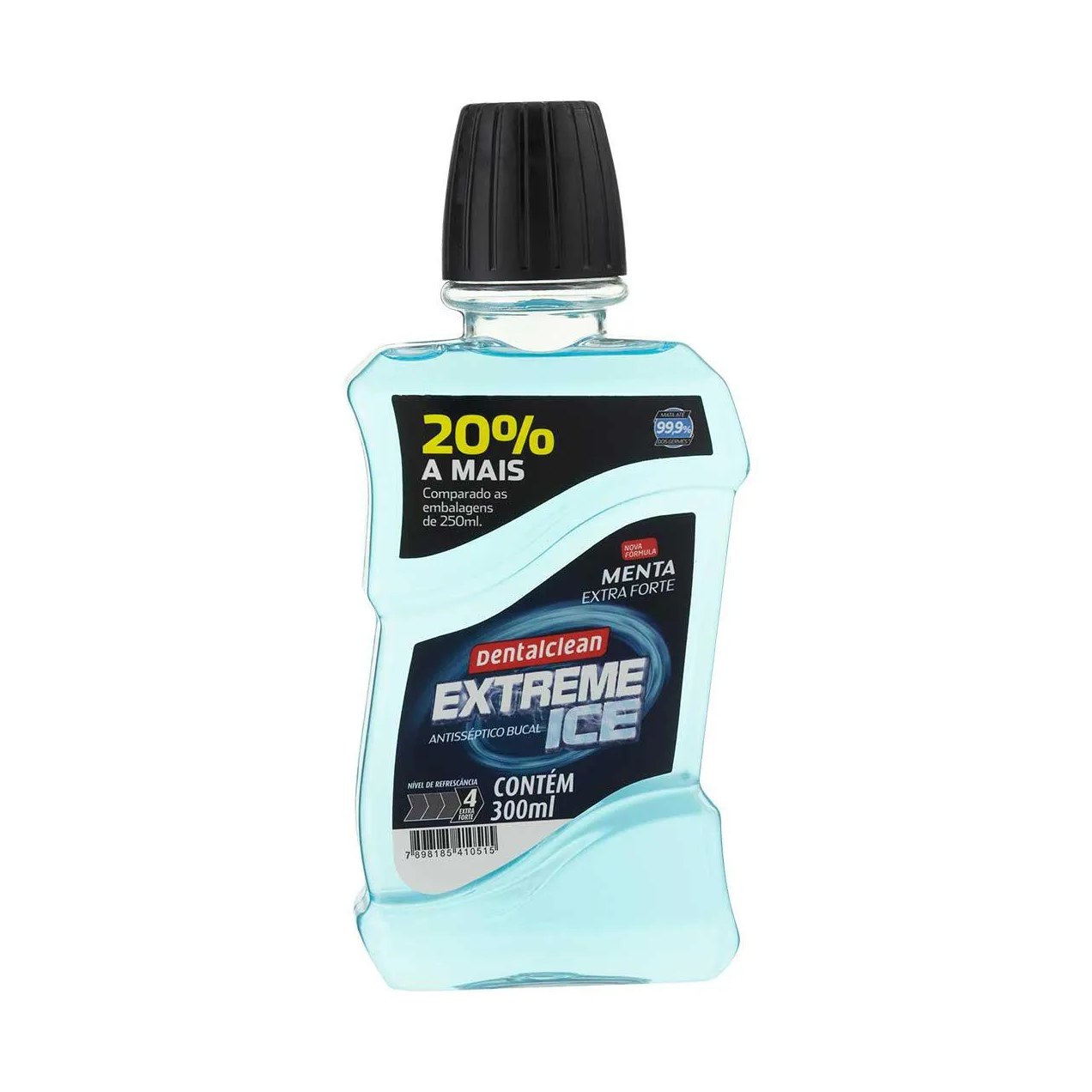 Enxaguante Bucal Antisséptico Dentalclean Extreme Ice Extra Forte Menta 300ml