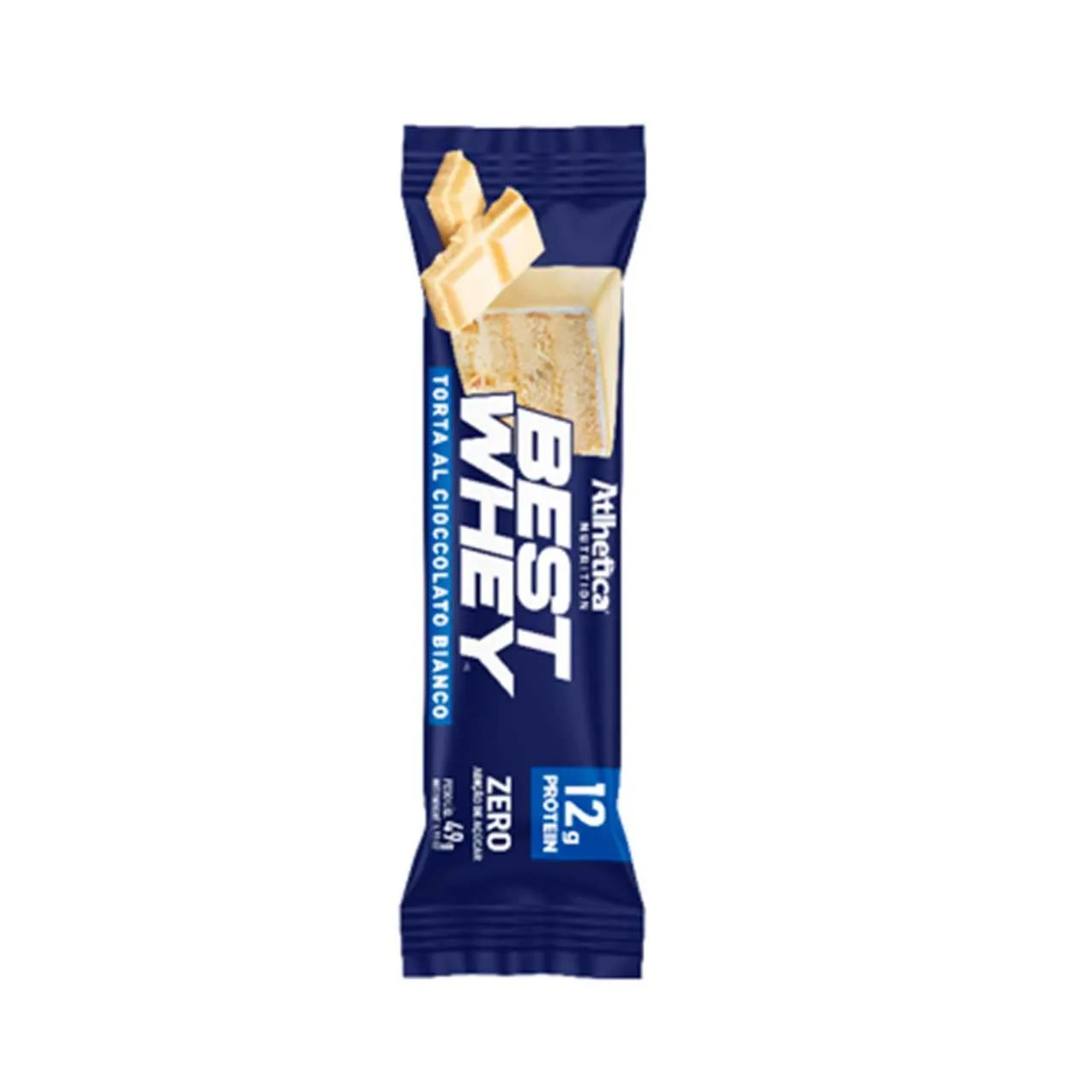 Barra de Proteína Best Whey Atlhetica Nutrition Torta Cioccolato Bianco 49g