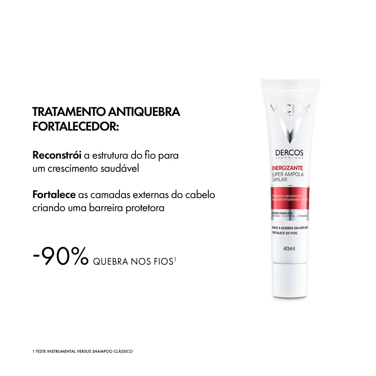 Ampola Capilar Vichy Dercos Energizante Tratamento Antiquebra Tratamento Concentrado Antiquebra Capilar 40ml