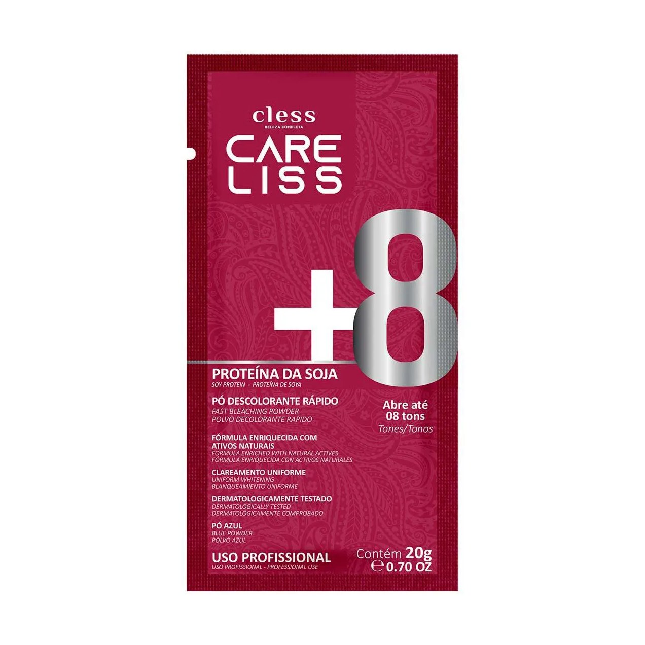 Pó Descolorante Care Liss Proteínas de Soja 8 tons 20g