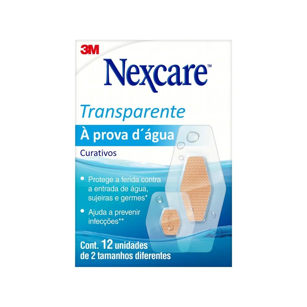 Curativo 3m Nexcare Com 12 Curativos Sortidos Transparentes