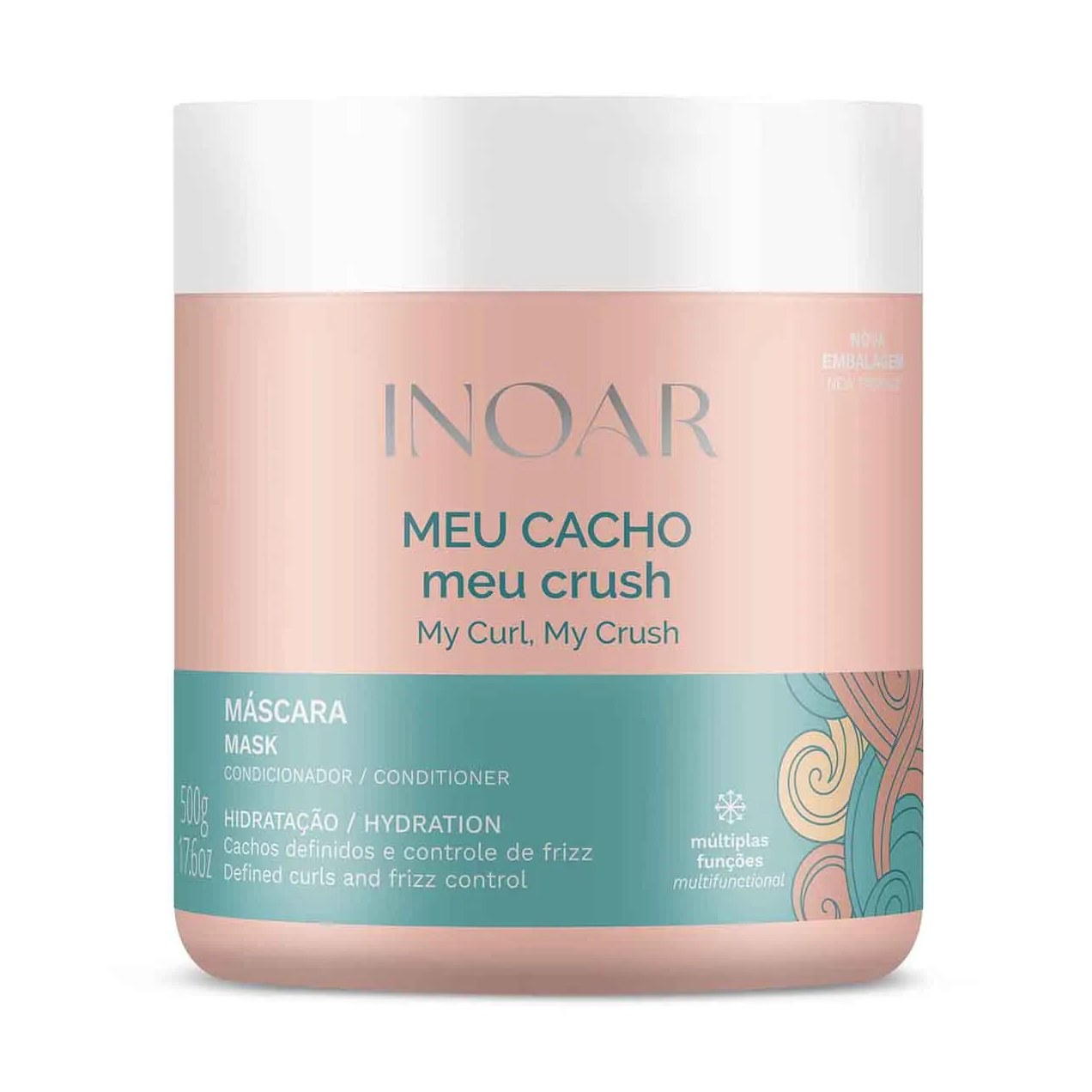 Máscara Capilar Cabelo Cacheado Dabelle Cachos da Onda 400g
