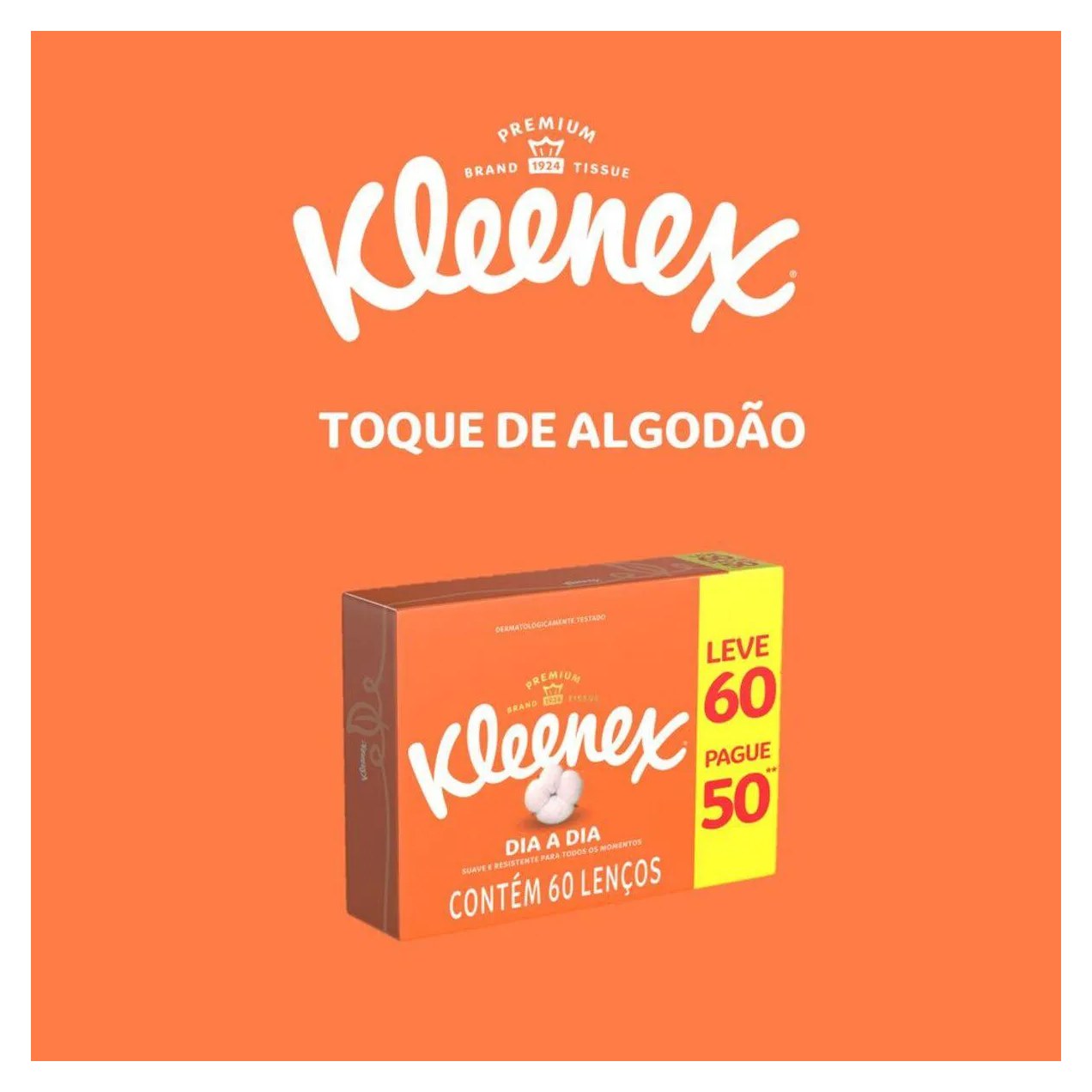 Lenço de Papel Kleenex Dia a Dia 60 unidades