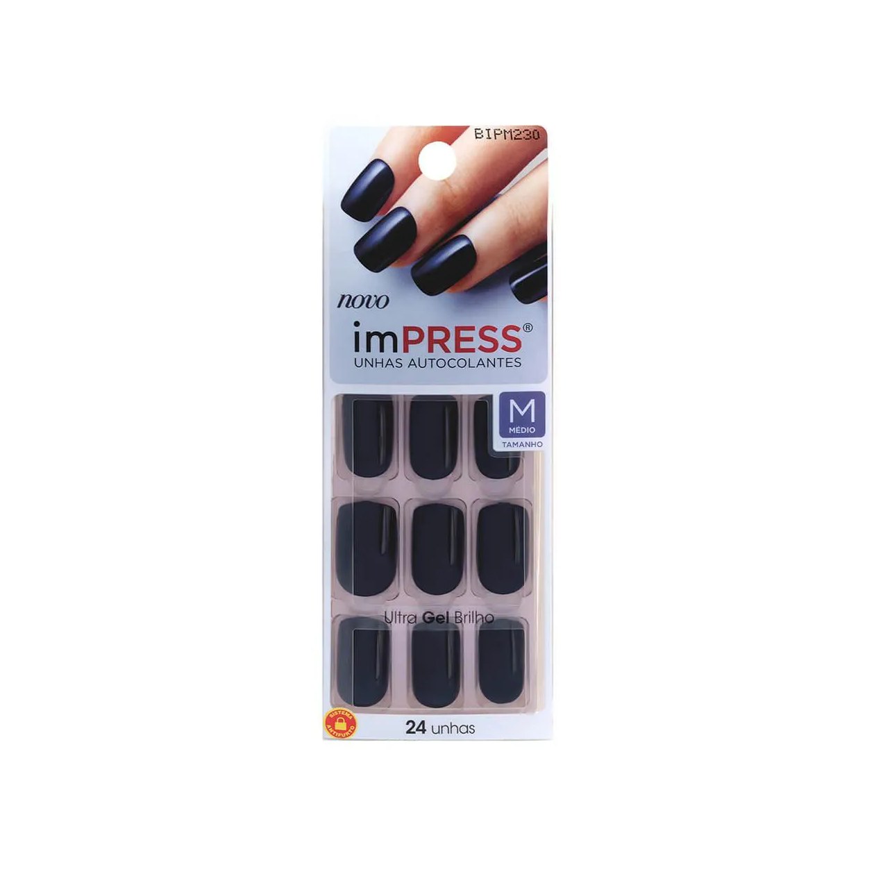 Unhas Autocolantes Impress All Fired Up Média com 24 unidades