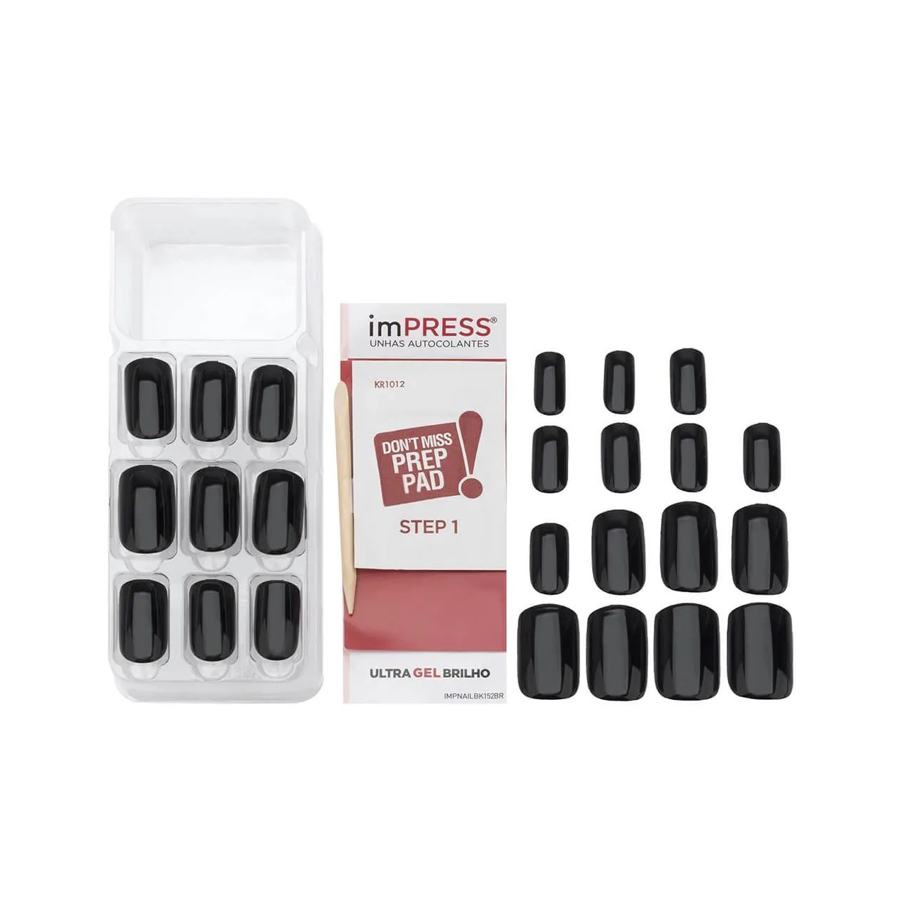 Unhas Autocolantes Impress All Fired Up Média com 24 unidades