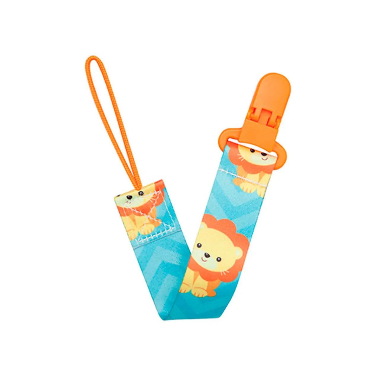 Prendedor de Chupeta Buba Baby Animal Fun Leão com 1 unidade
