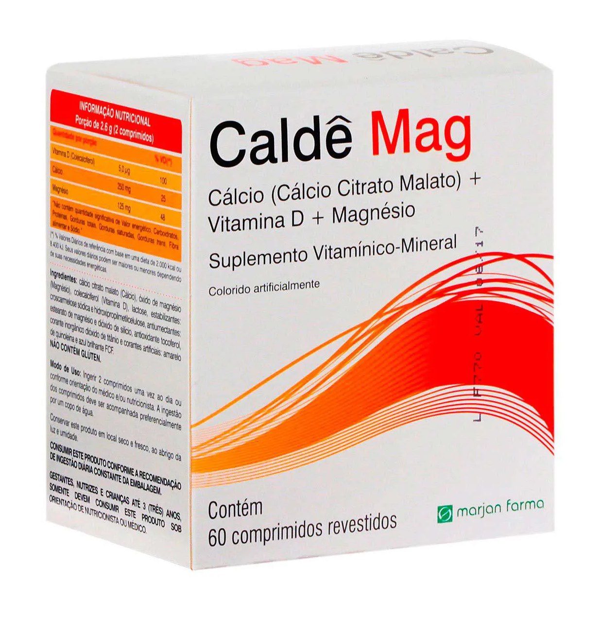 Cálcio + Vitamina D + Magnésio Caldê Mag 60 comprimidos