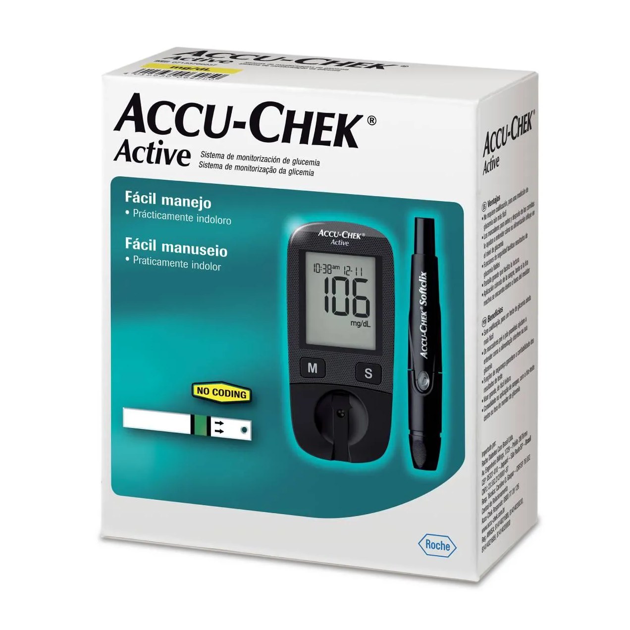 Medidor de Glicose Accu-Chek Active 10 tiras