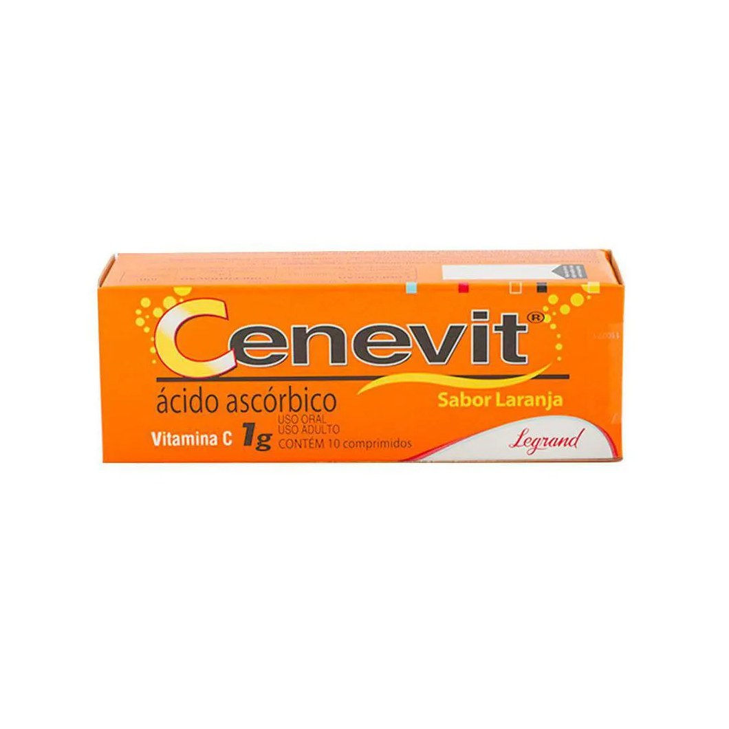 Vitamina C Efervecentes 1g Zero Açucar – Cenevit 10 Uni