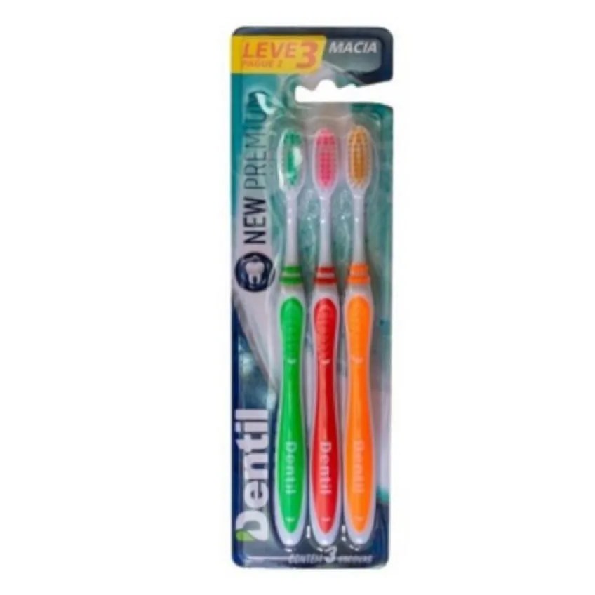 Escova Dental Dentil New Premium Macia Leve 3 E Pague 2