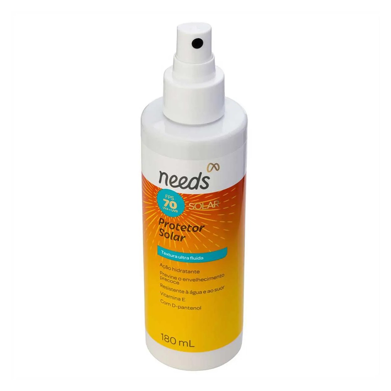Kit Protetor Solar Needs Spray Corporal FPS 70 180ml + Labial FPS 20 3,6g + Gel Pós-sol 120g
