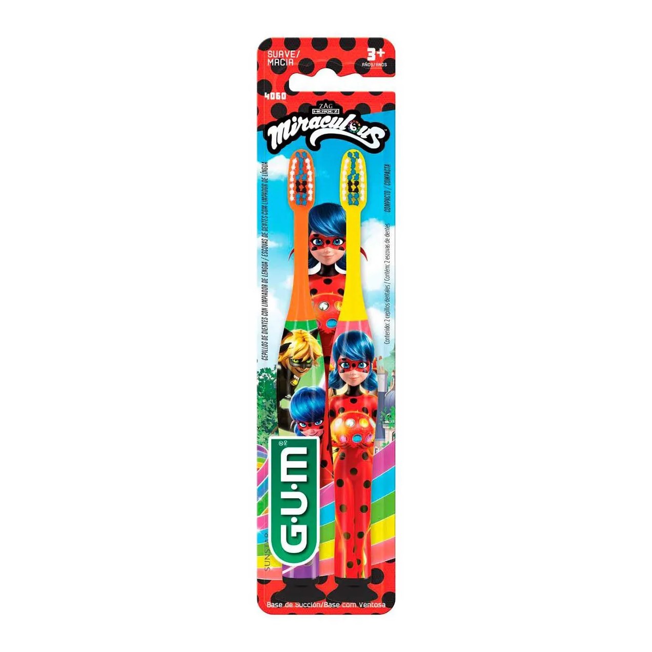 Escova de Dente Infantil GUM Miraculous Timer Light Macia