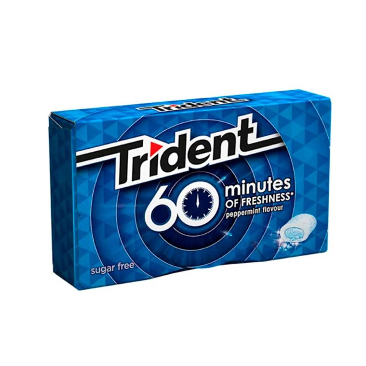 Goma de Mascar Trident 60 Minutos Menta Sem Açúcar 22g