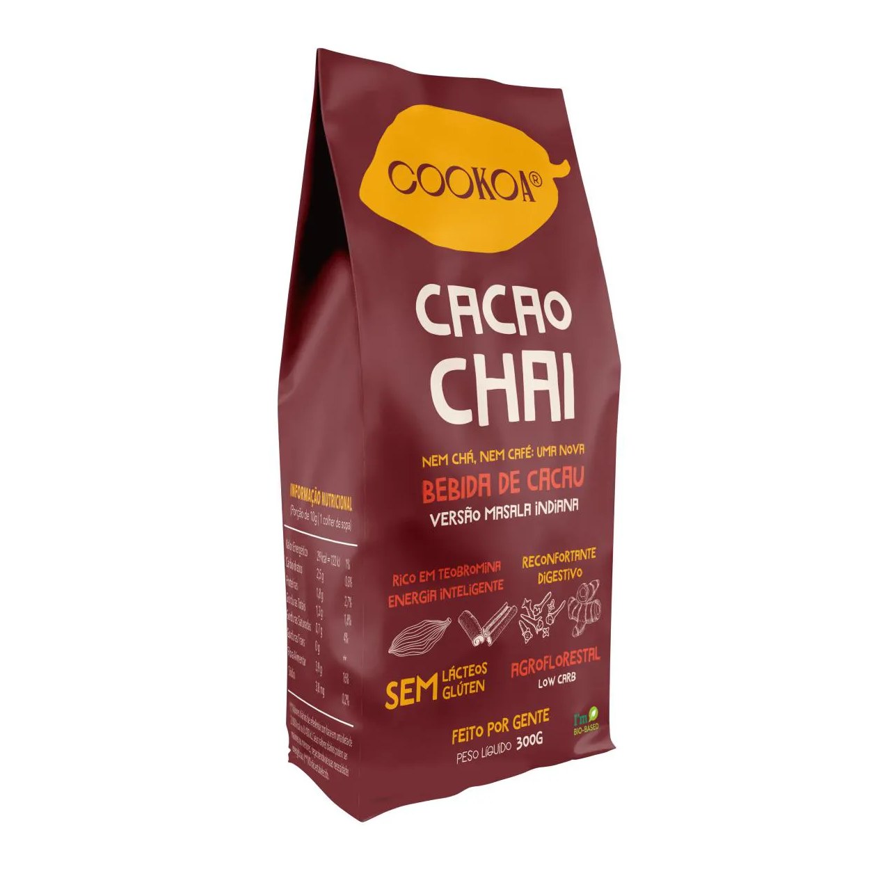 Kit 3x: Cacao Chai Zero Açúcar Cookoa 300g