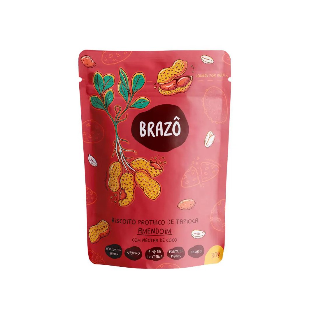 Kit 2x: Biscoito Proteico Amendoim Brazô 30g