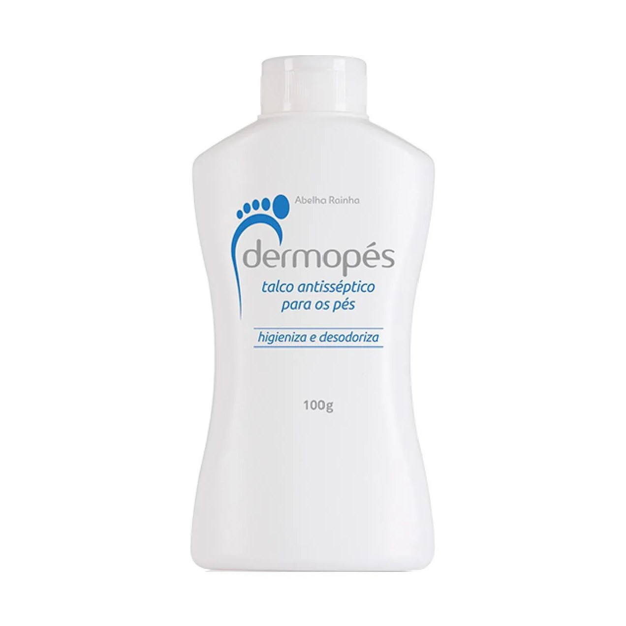 Talco Antisséptico para os Pés Higieniza e Desodoriza Dermopés Abelha Rainha 100g
