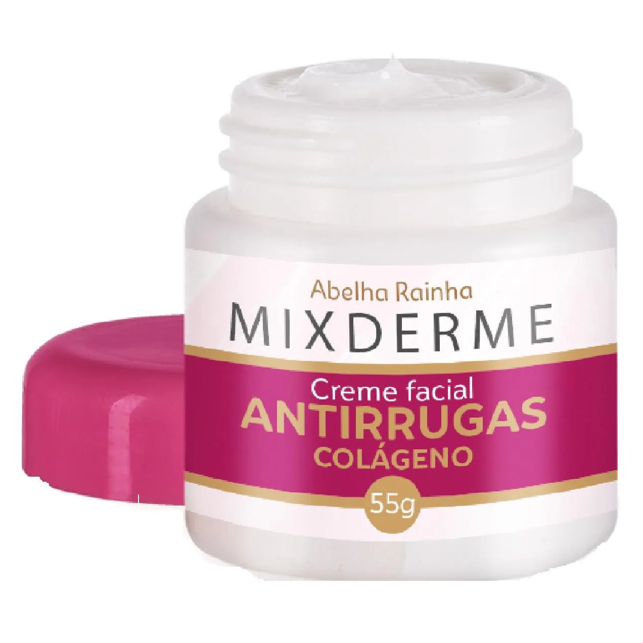 Creme Facial Antirrugas Colágeno Mixderme Abelha Rainha 55g