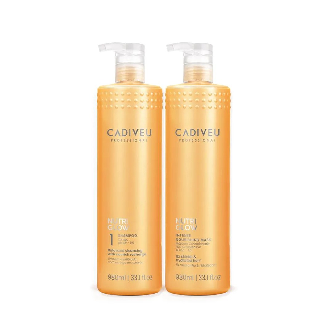 Kit Cadiveu Professional Nutri Glow Shampoo e Máscara Litro (2 Produtos)
