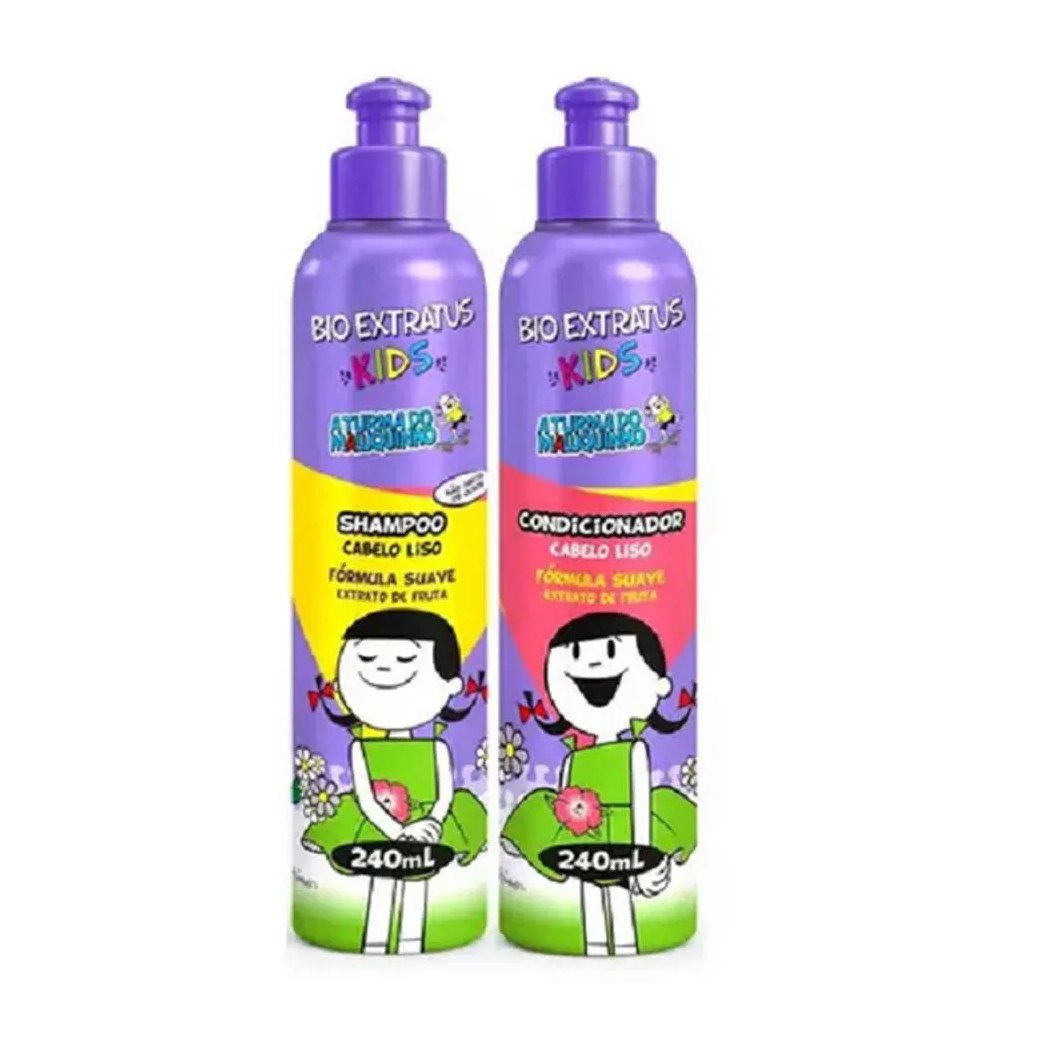 Kit Bio Extratus Kids Cabelo Liso Duo 240ml