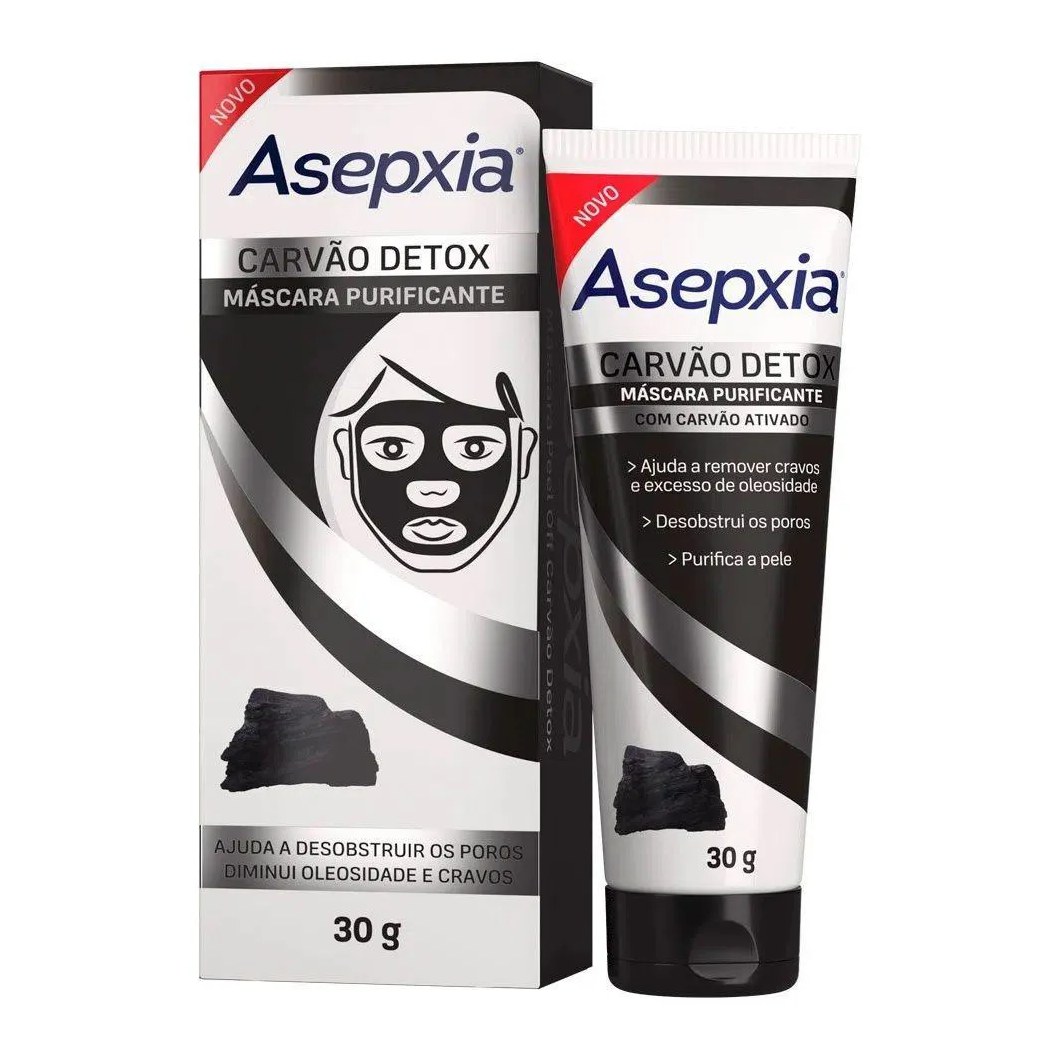 Asepxia Detox Mascara Peel Off Carvao 30g