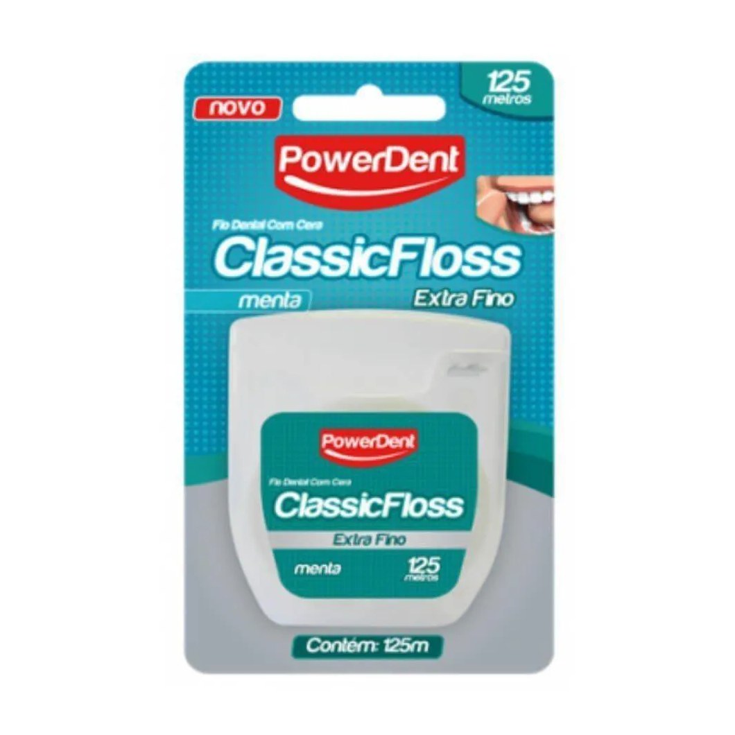 Fio Dental Classic Floss Extra Fino Menta 125 Metros