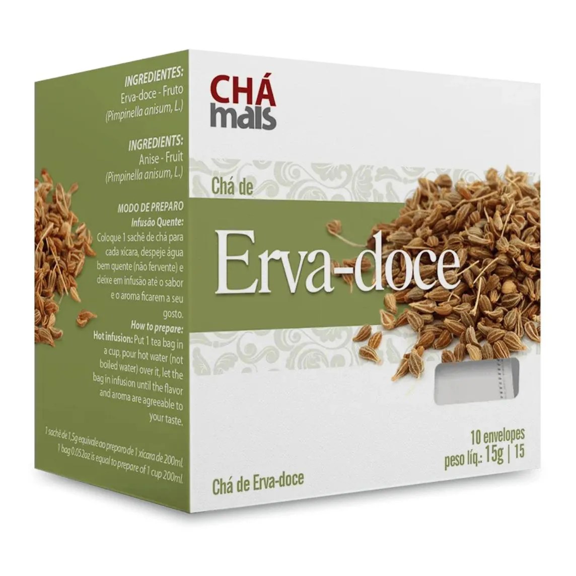 Clinicmais Chá Erva Doce 10 Sachês 15g - Chá Mais