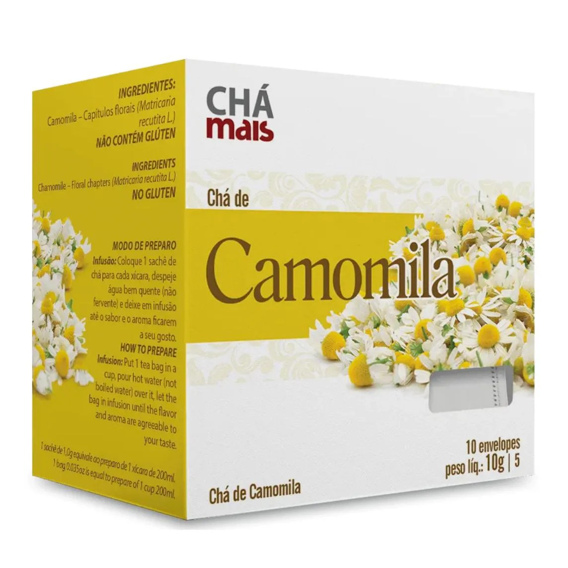 Clinicmais Chá Camomila 10 Sachês 10g - Chá Mais