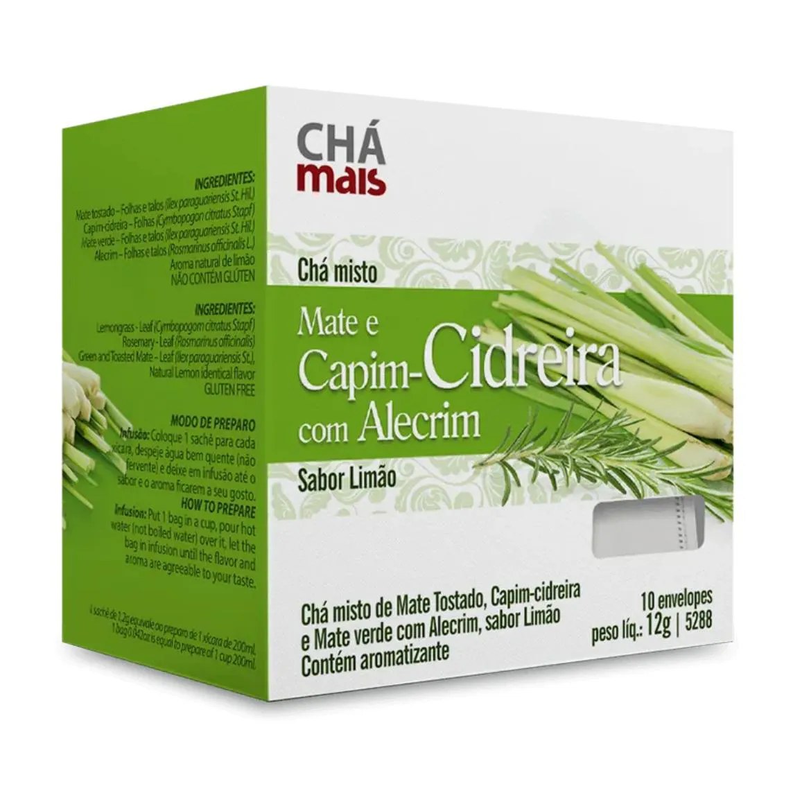 Clinicmais Chá C Cidreira com Alecrim Limão 10 Sachês 12g - Chá Mais