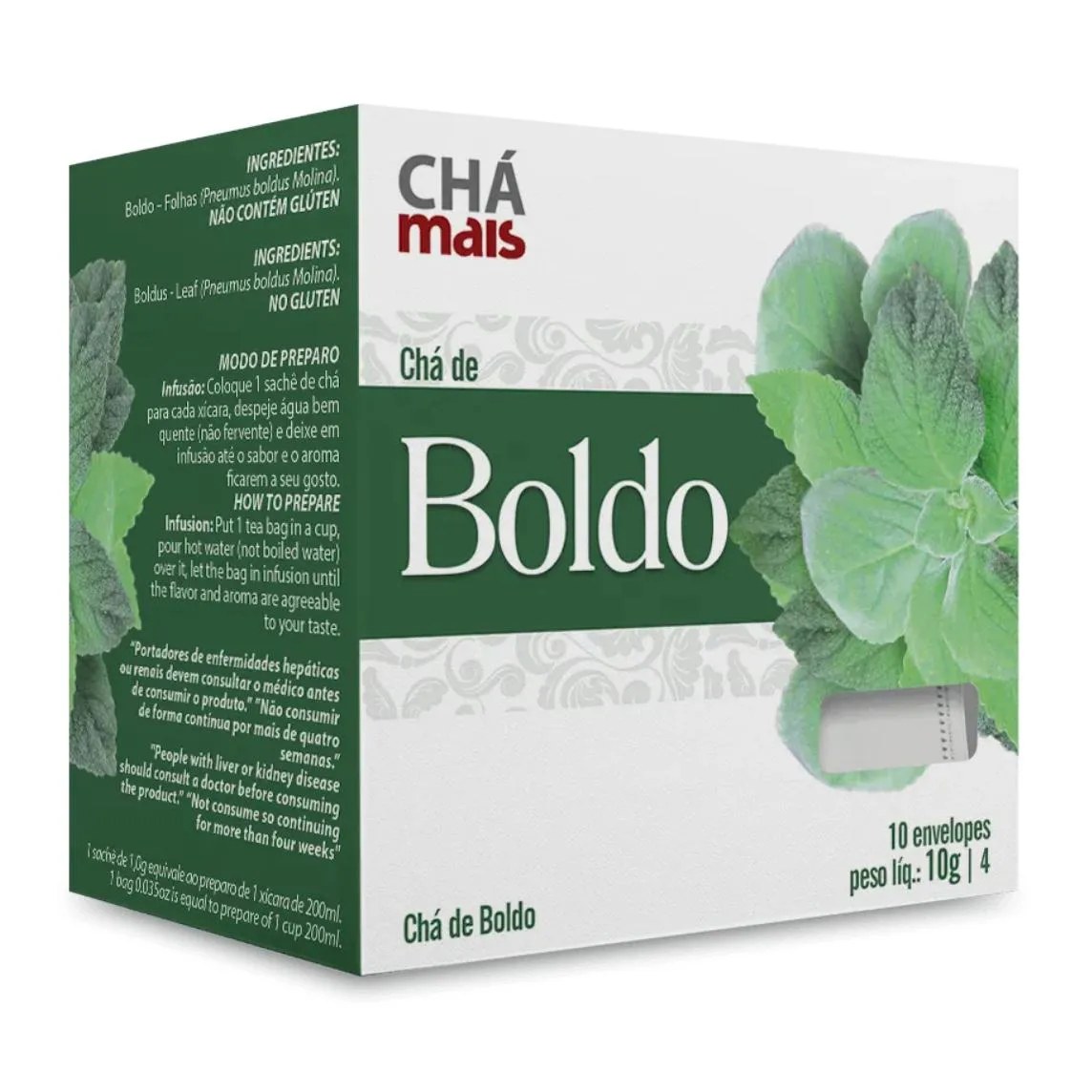 Clinicmais Chá Boldo 10 Sachês 10g - Chá Mais