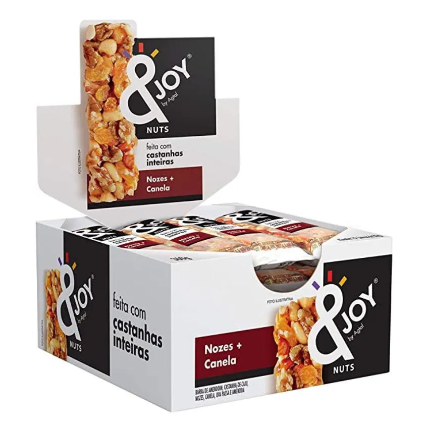 Barra Nozes e Canela Display 12uni de 30g - &joy