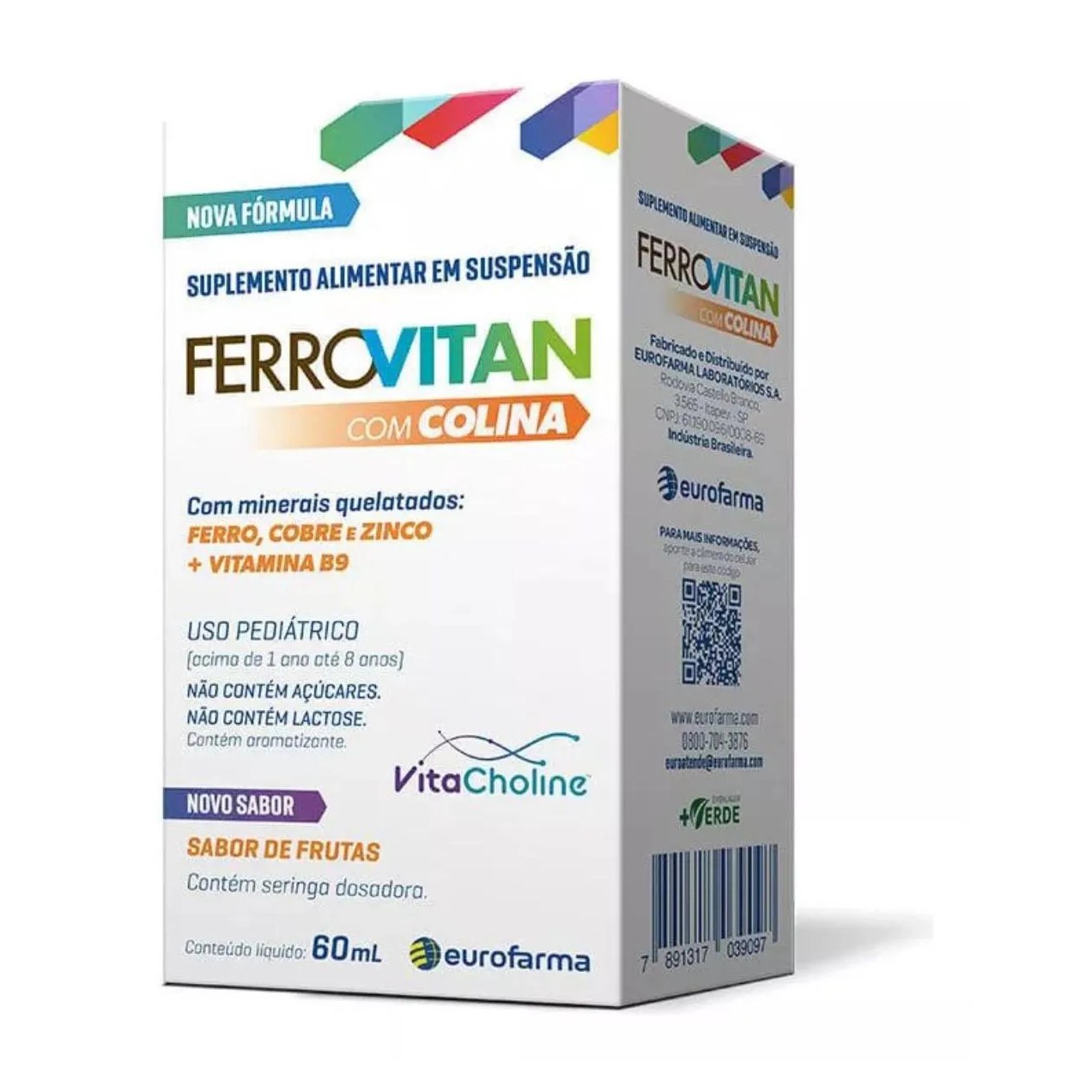 Suplemento Alimentar Infantil Ferrovitan Sabor Frutas – 60ml