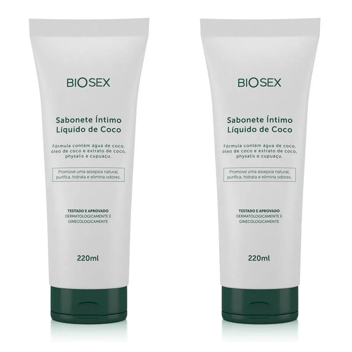 2 Sabonete Líquido Intimo Oleo de Côco Região Intima Biosex