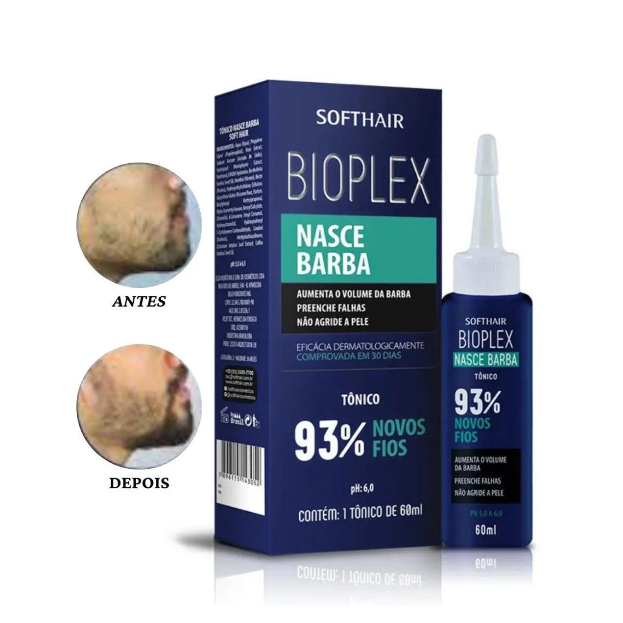Crescer Barba Fórmula Exclusiva Tratamento Bioplex Softhair