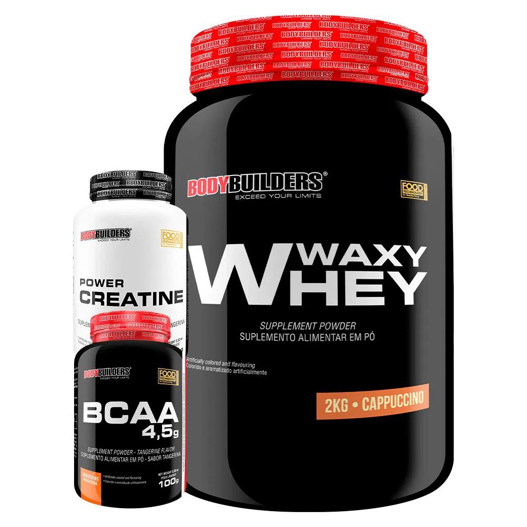 Kit Waxy Whey 2kg + Bcaa 4.5 100g + Power Creatina 100g – Bodybuilders Cappuccino