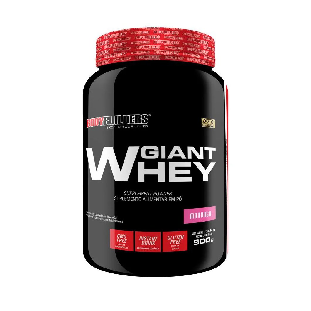 Giant Whey 900g - Bodybuilders Sabor: Morango