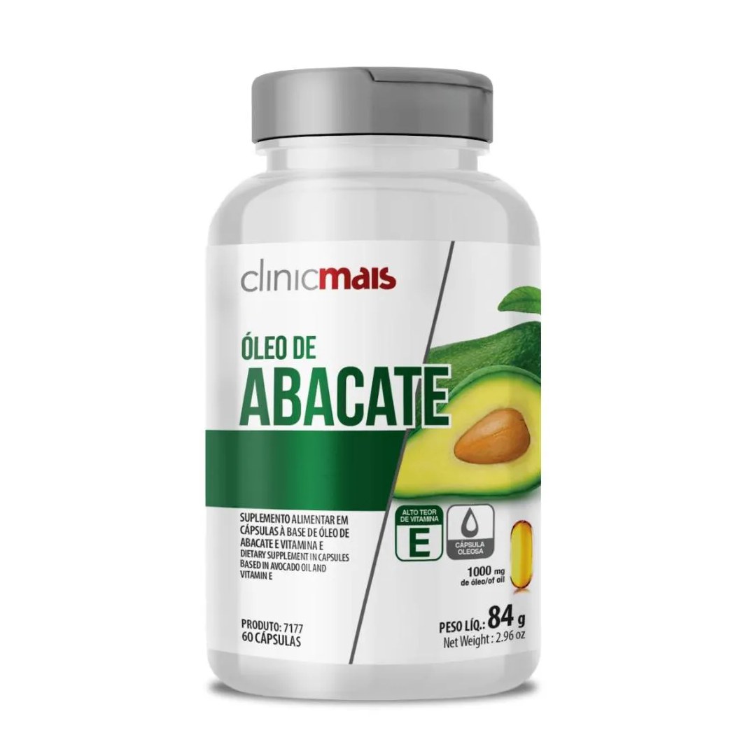 Óleo de Abacate 60 cápsulas 1000mg Clinicmais