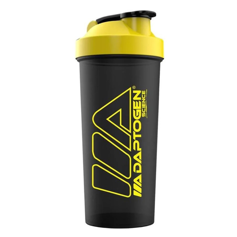 Shaker Preto com Amarelo 600 Ml Adaptogen Science