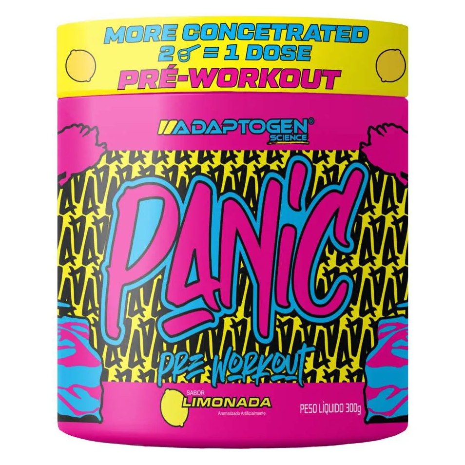 Panic Adaptogen Pré Treino Sabor Limonada 300g
