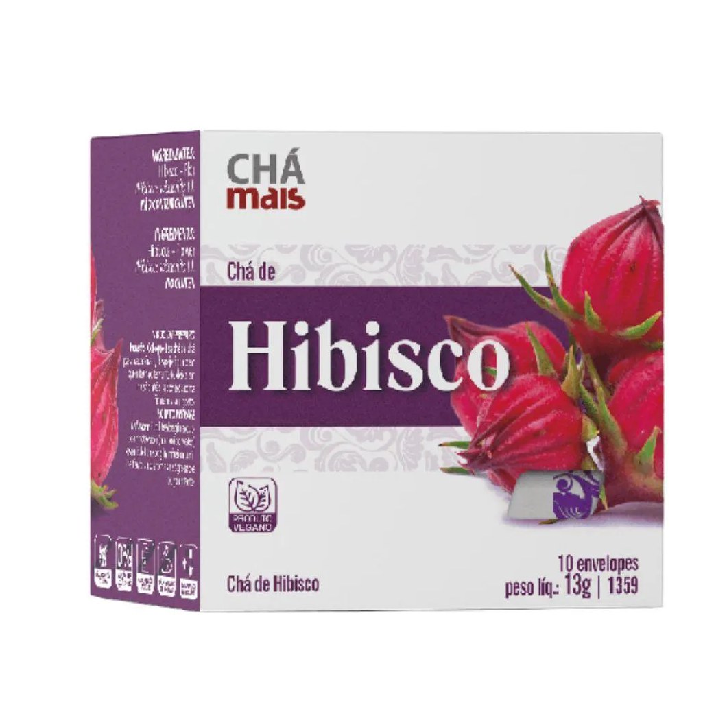 Chá de Hibisco 10 Sachês - Chá Mais