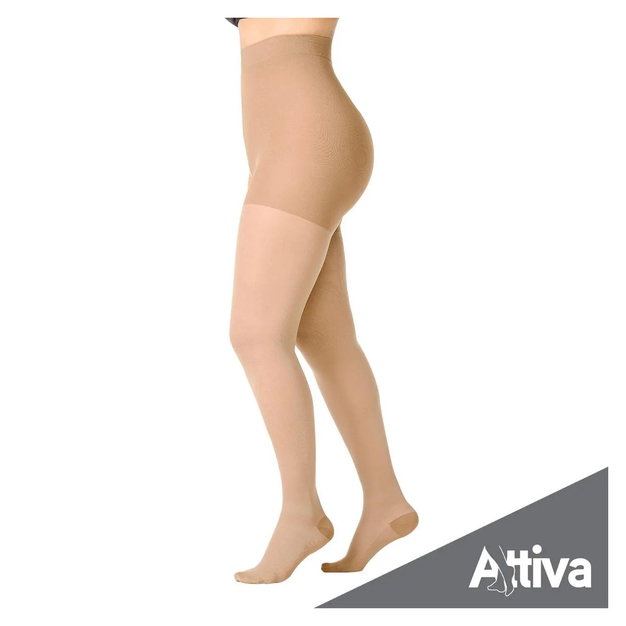 Meia Calca Attiva Alta Compressao 20-30 Fem Fechada Natural G