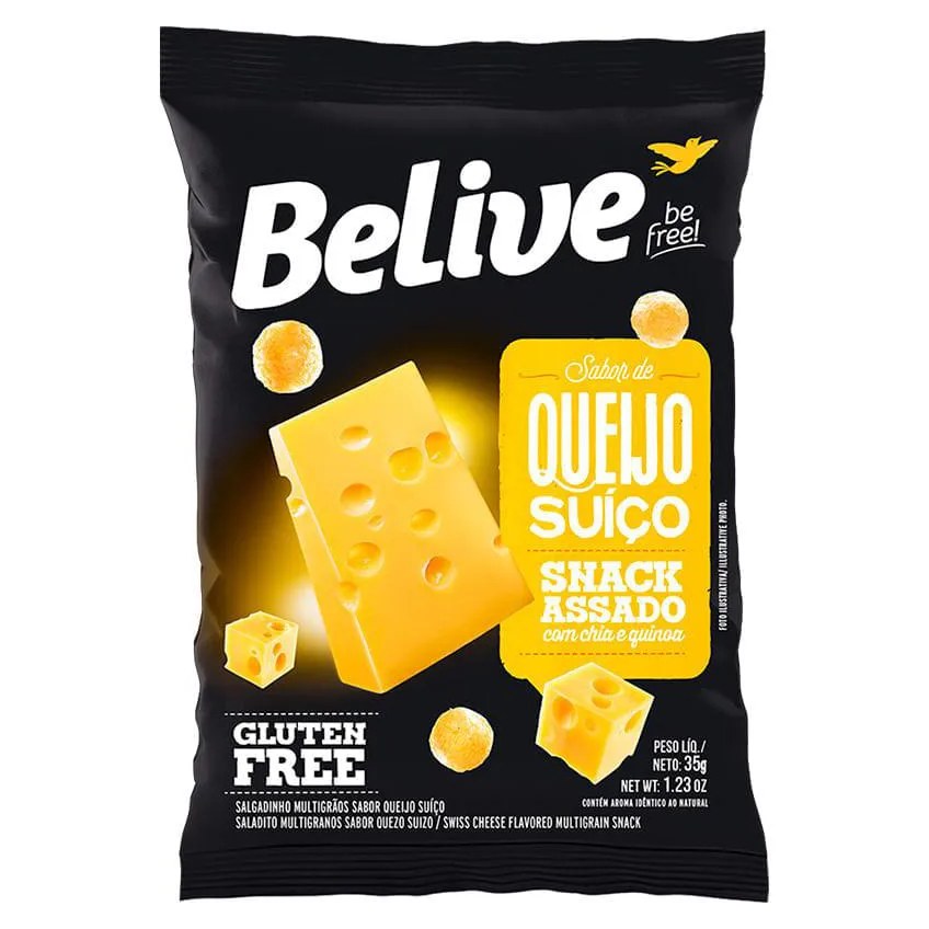 SNACKS MULTIGRãOS QUEIJO BELIVE 35G