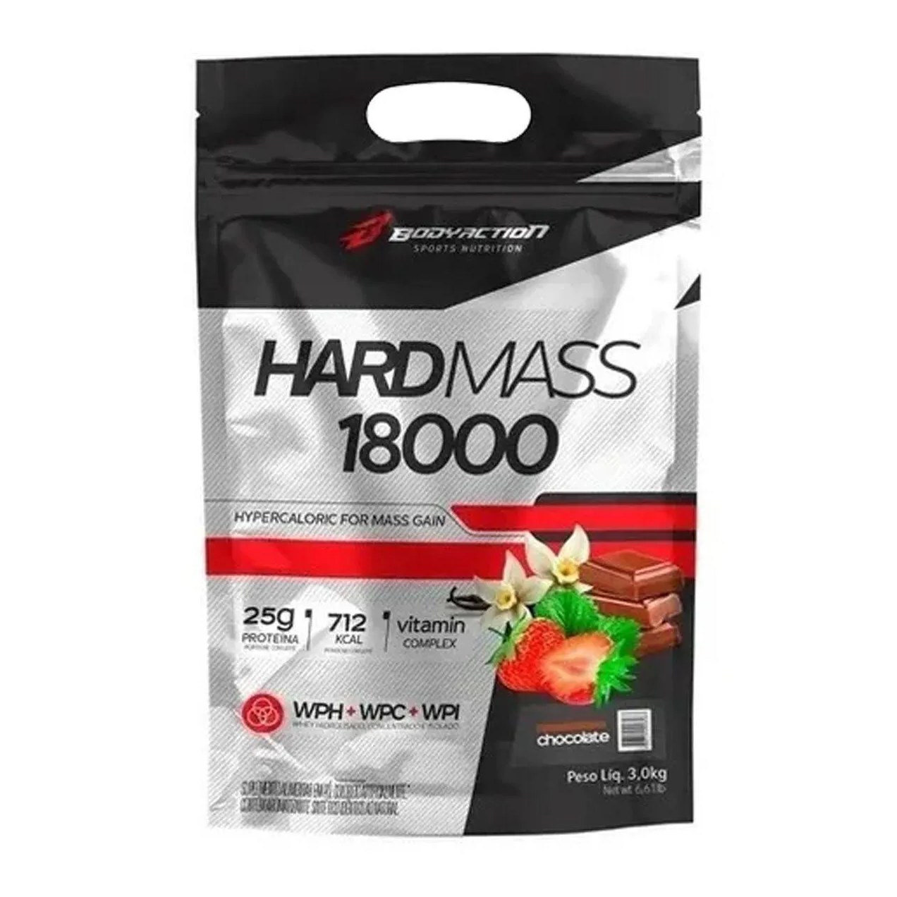 Suplemento Body Action Hard Mass 18000 Chocolate 3kg